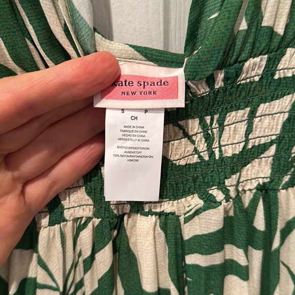 Kate Spade Open Back Cover Up Dress - Palm Fronds NWT - Picture 4 of 6